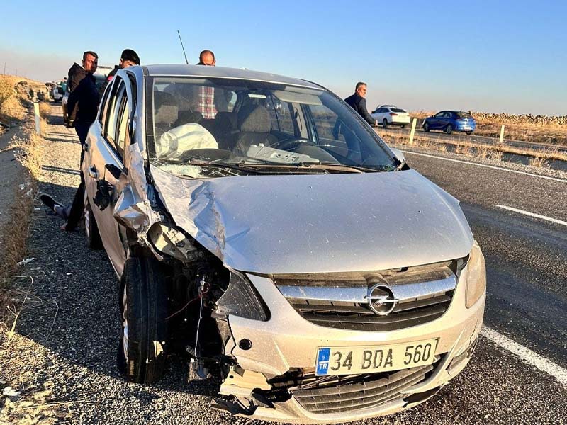 Diyarbakır'da Hayvana Çarpmaktan Kaçan Araç Kaza Yaptı3