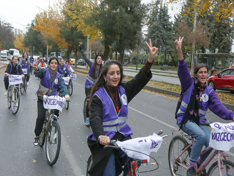 Diyarbakır’da Kadınlar Şiddete Karşı Pedal Çevirdi9