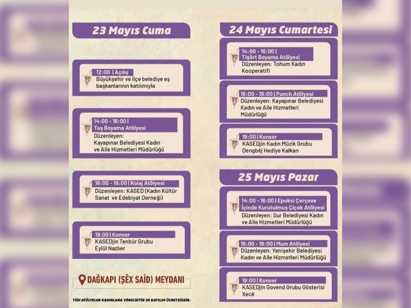Diyarbakır’da “Kadın Emeği” Buluşması Programı Belli Oldu