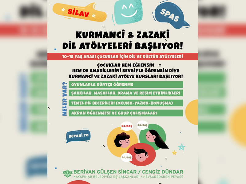 Diyarbakır’da Ücretsiz Kürtçe Kurslar Başlıyor1