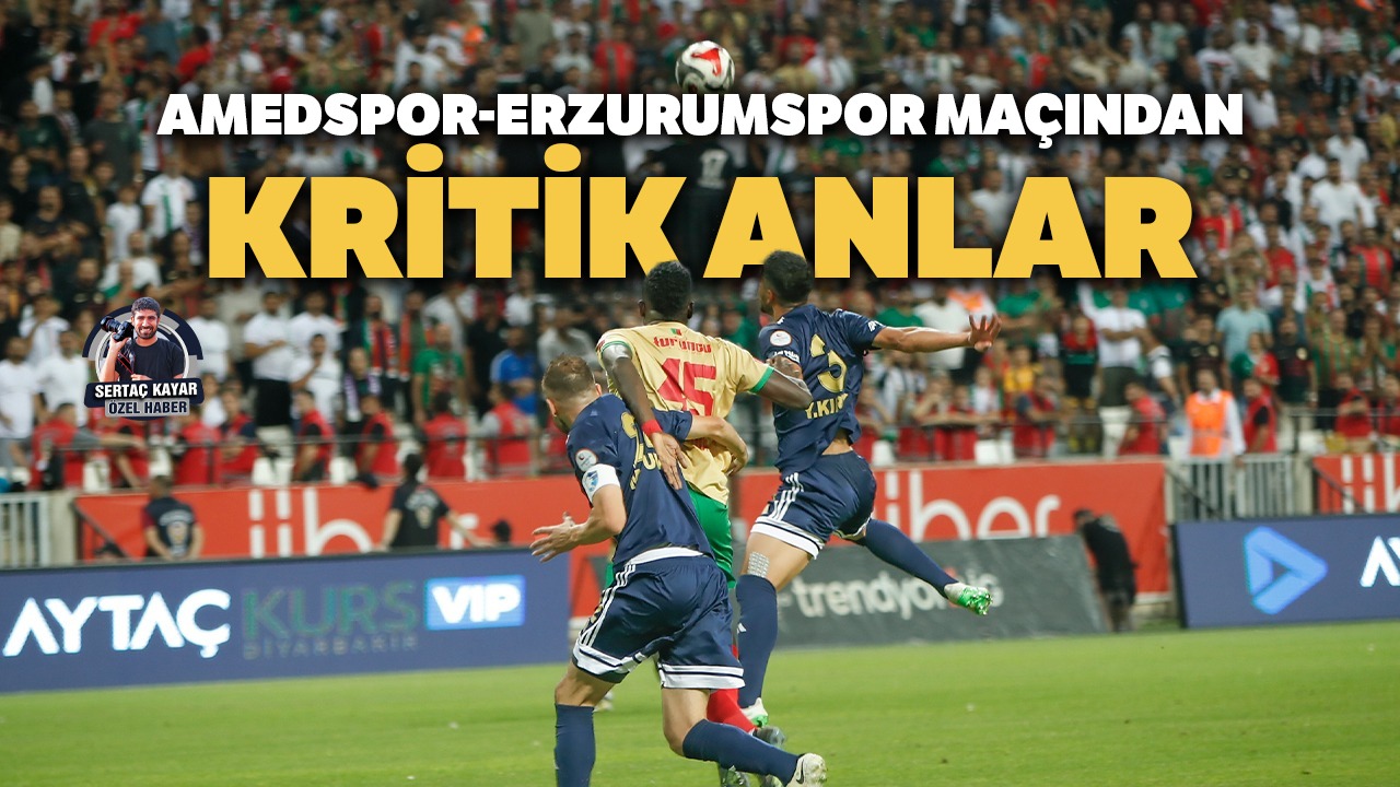 Amedspor-Erzurumspor maçından kritik anlar