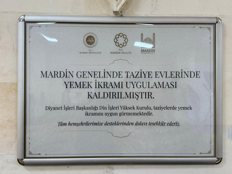 Mardin’de Taziye Evlerinde Yemeğin Kaldırılması Karşılık Buldu1