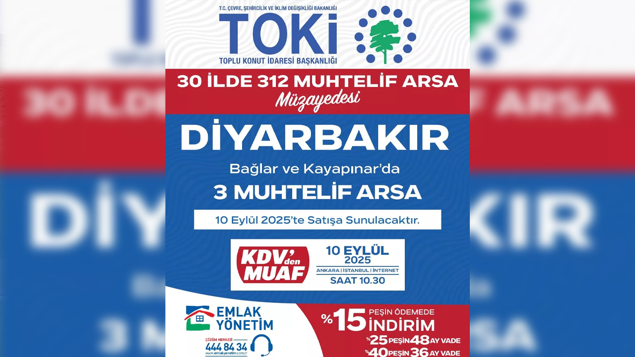 Toki̇, Diyarbakır’da Arsa Ihalesine Çıkıyor