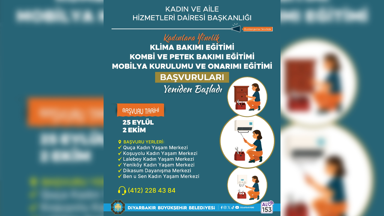 Diyarbakır Büyükşehir Belediyesi, Klima Ve Kombi Kursu Açıyor1