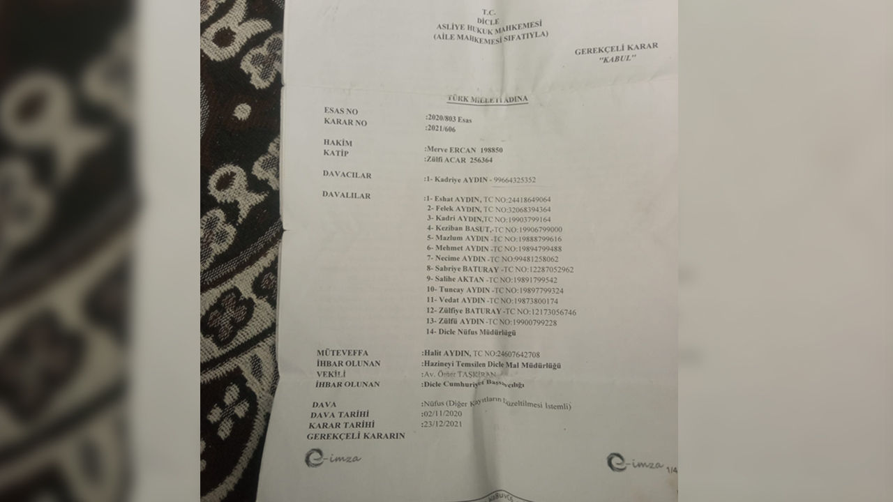 Diyarbakır'da 77 Yıllık Kimliksiz Bir Hayat!2