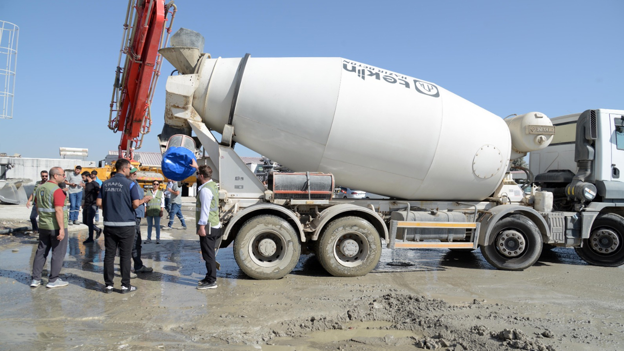 Diyarbakır’da Beton Mikserlerine Sıkı Denetim