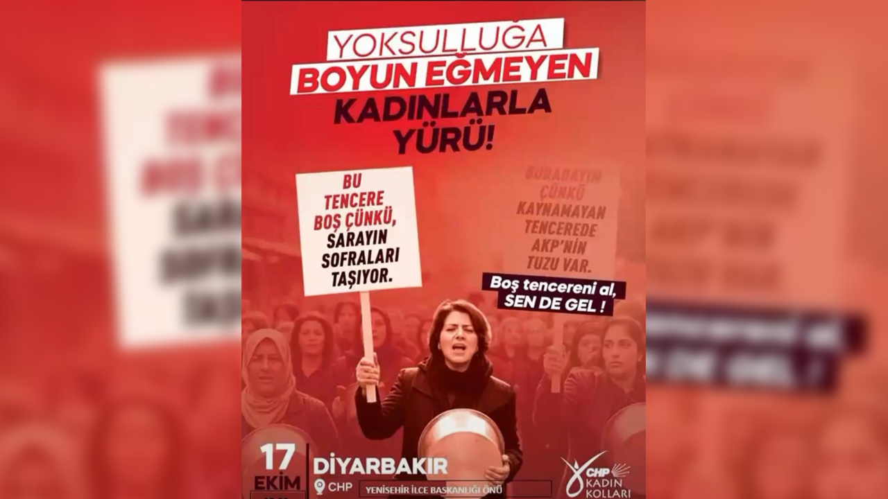 Diyarbakır’da Chp’li Kadınlar Boş Tencere Ile Sokağa Çıkıyor