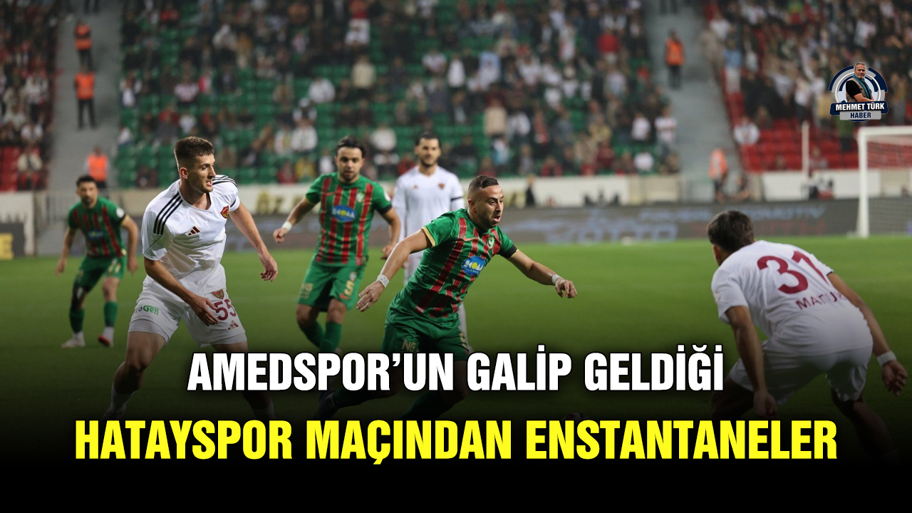Amedspor’un galip geldiği Hatayspor maçından enstantaneler