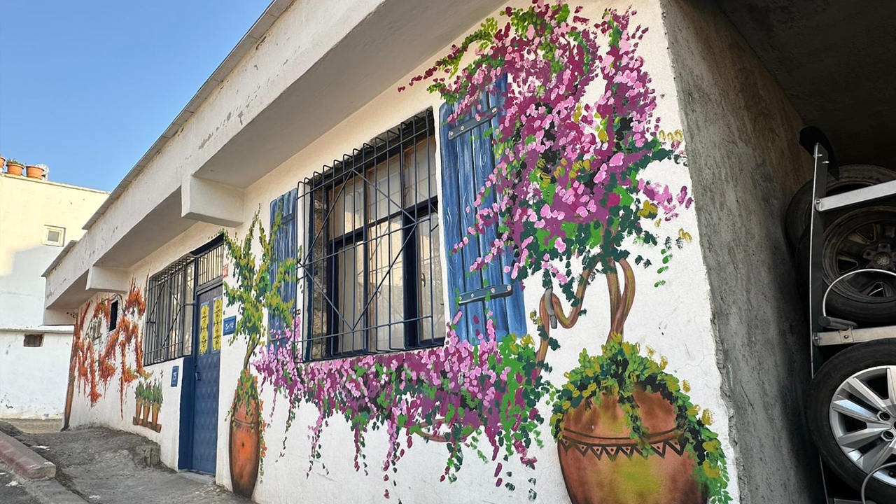 Diyarbakır’da Beyaz Evler Tuvale Döndü, Ilçe Çiçek Açtı4