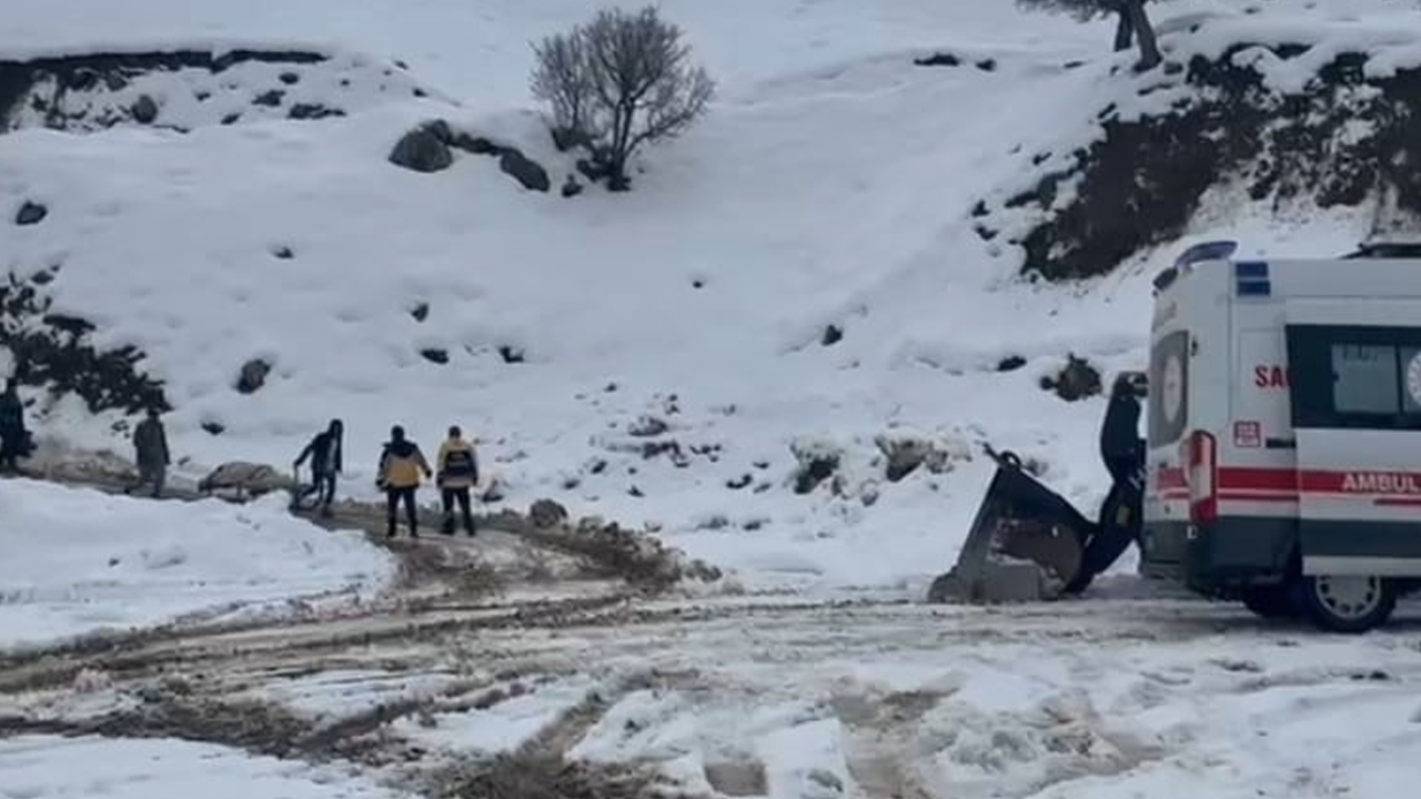 Batman’da Hasta Kızakla Ambulansa Taşındı