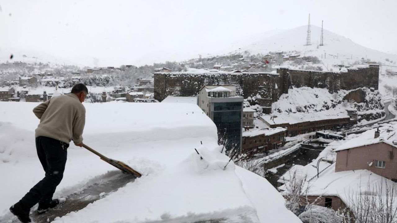 Bitlis’te Çatılarda Kar Küreme Seferberliği