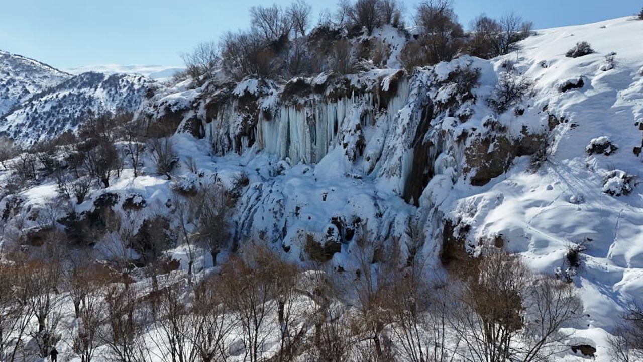 Erzincan Girlevik Şelalesi Dondu1