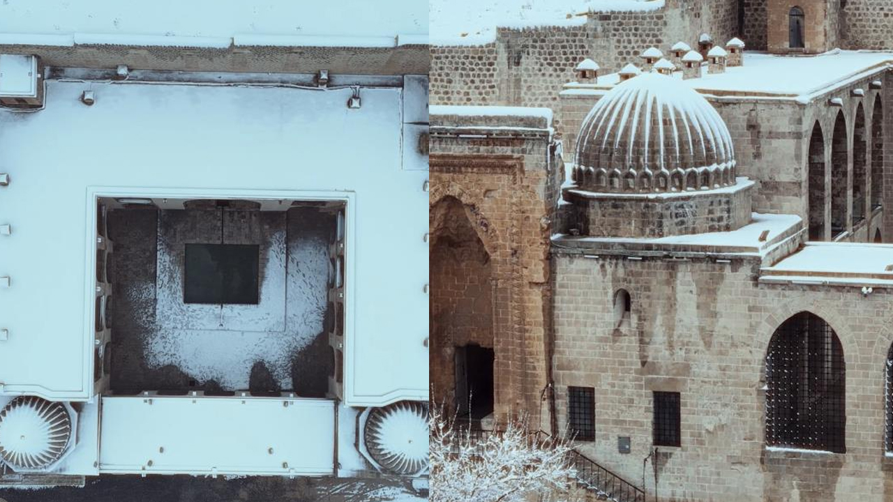Mardin Kasımiye Medresesi’nde Kar Zarafeti2
