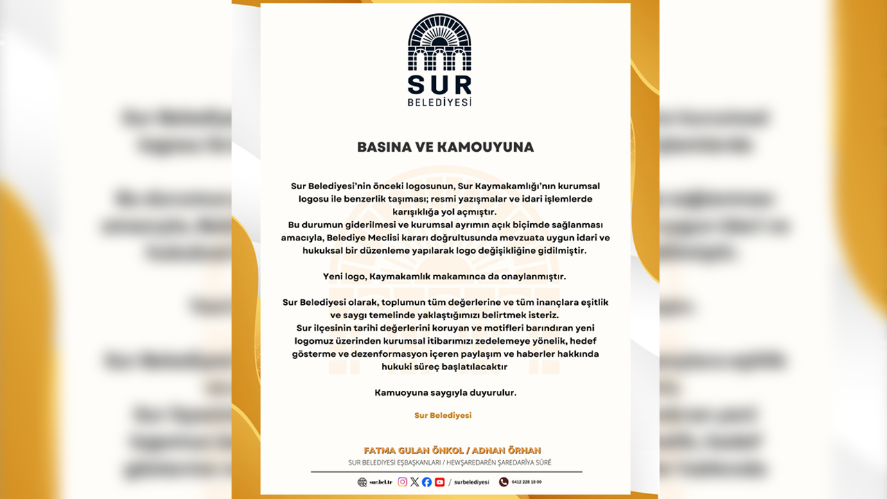 Diyarbakır Sur Belediyesinden ‘Logo’ Açıklaması