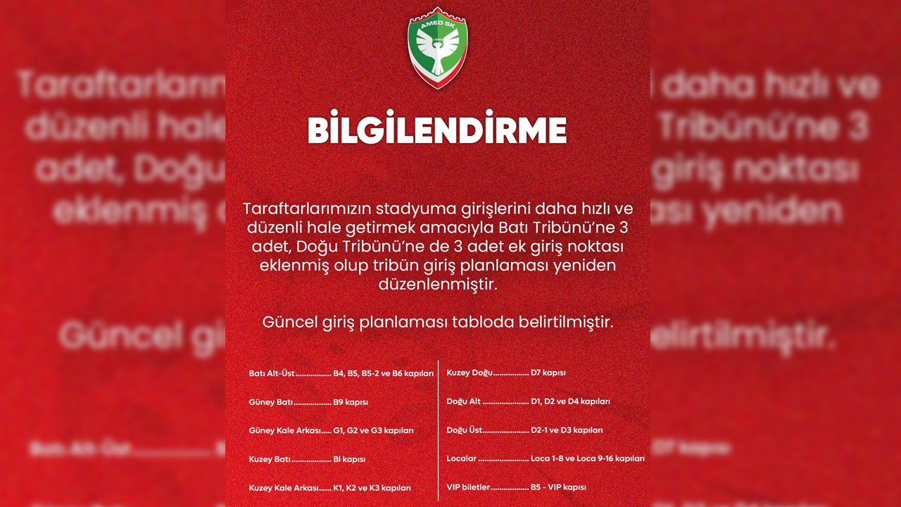 Diyarbakır'da Stadyumda Giriş Düzeni Değişti