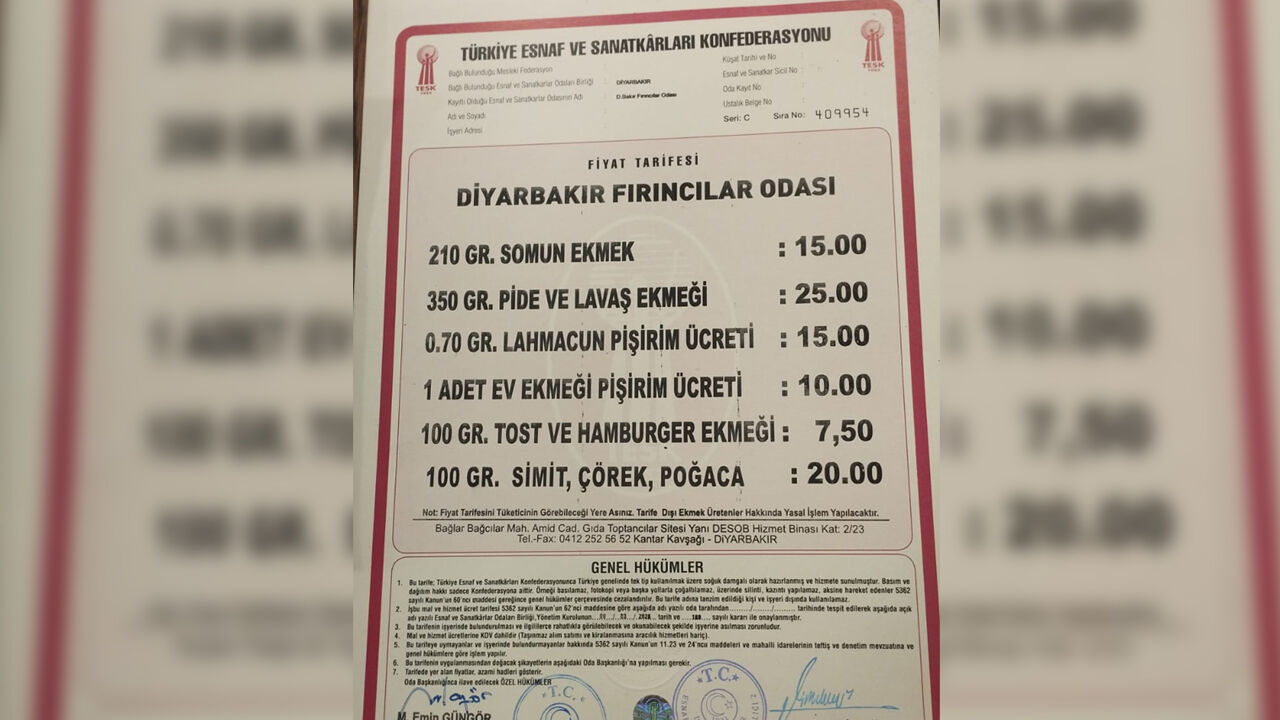 Diyarbakır’da Ekmeğin Gramaj Düştü, Fiyat Sabit Kaldı2