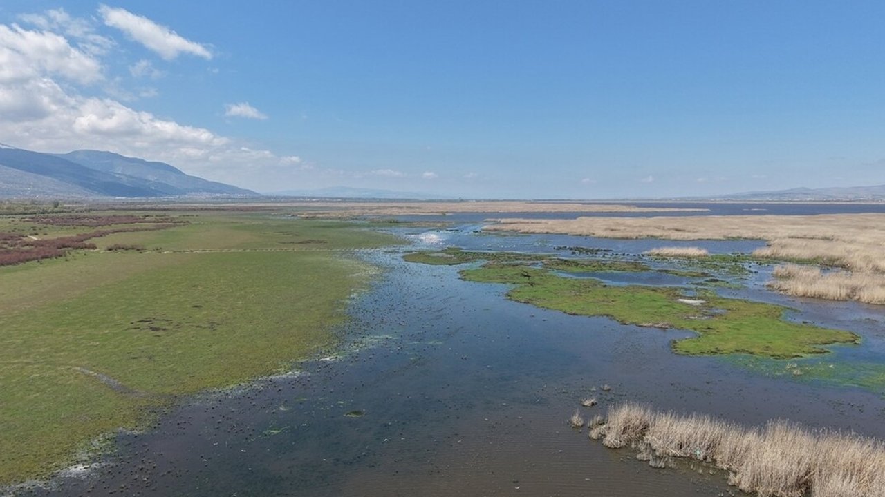Afyonkarahisar'da Kuraklık Riski Altındaki Eber Gölü'nün Su Seviyesi, Son Dönemdeki Yağışların Etkisiyle Arttı.2