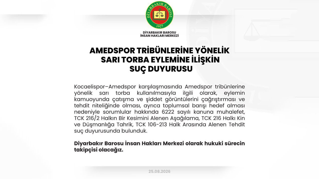 Diyarbakır’dan Amedspor Maçındaki ‘Sarı Torbalar’ Için Suç Duyurusu
