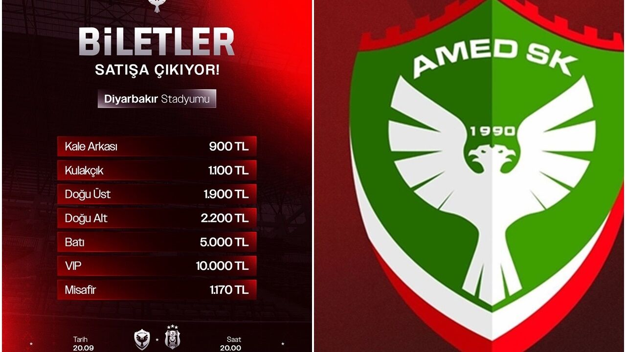Amedspor Beşiktaş maçı biletleri satışa çıkıyor