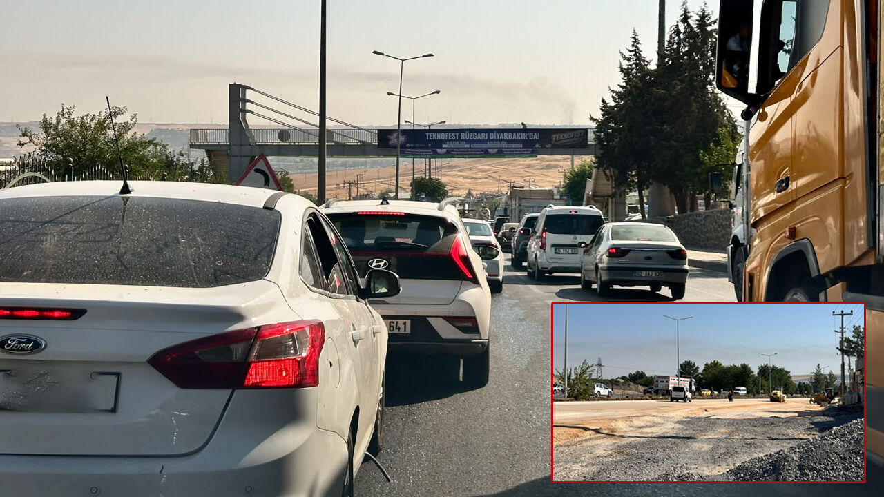 Diyarbakır’da okullar açıldı, yol çalışması trafiği vurdu!