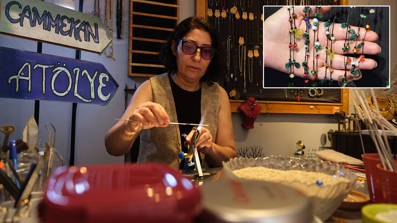Diyarbakırlı Songül camlara hayat veriyor