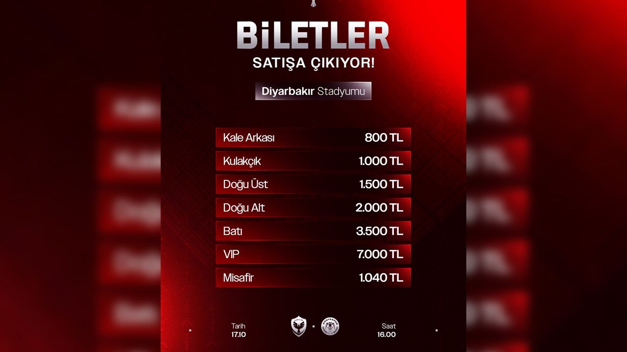 Amedspor'da Konyaspor Maçı Bilet Fiyatları Ve Satışa Çıkacağı Saat Belli Oldu2